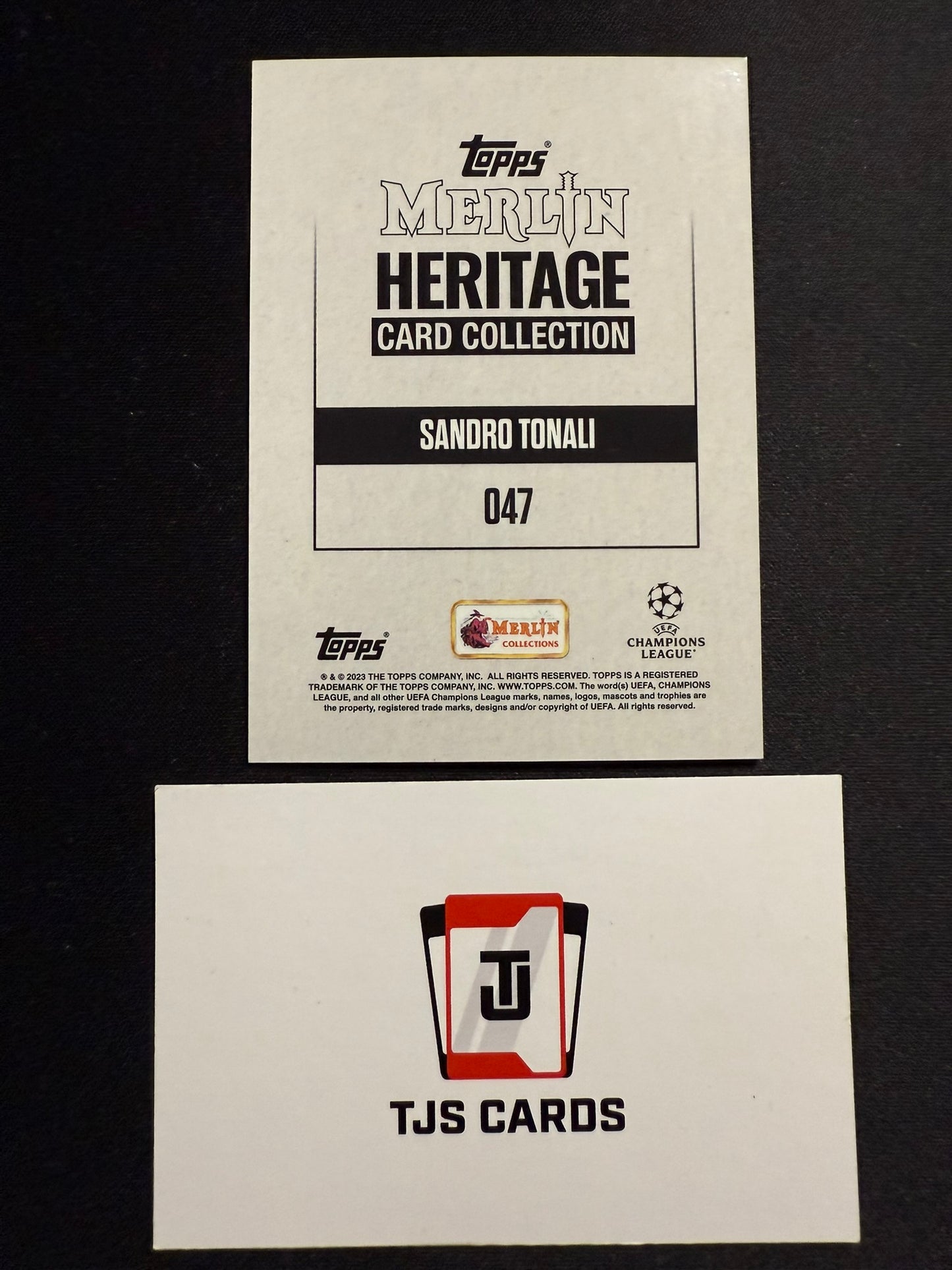 Sandro Tonali - Blue /25 - TOPPS Merlin Heritage UCC 2023/24