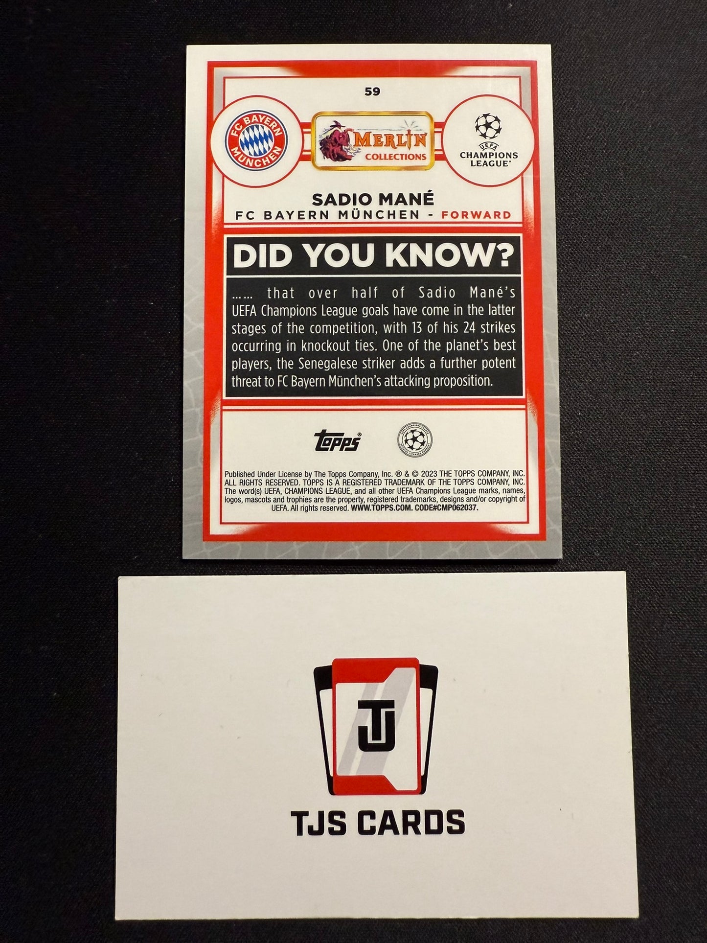 Sadio Mane - Pink Mojo /275 - TOPPS Merlin Chrome UCC 2022/23