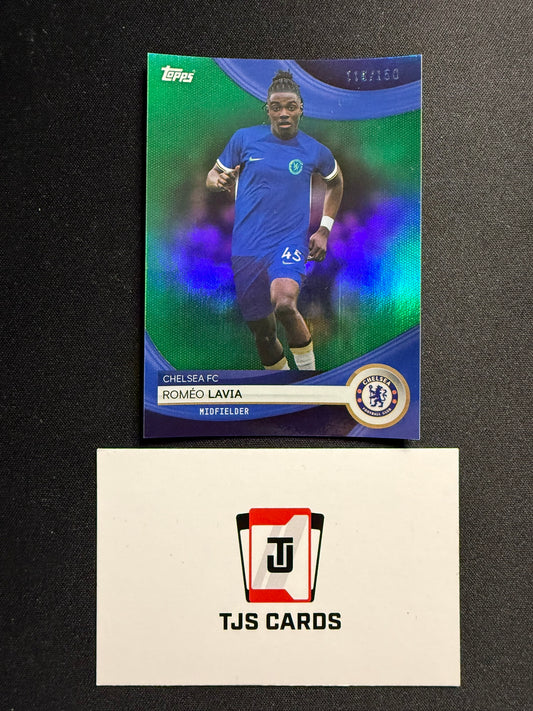 Romeo Lavia - MISPRINT Green /150 - TOPPS Chelsea Team Set 2023/24