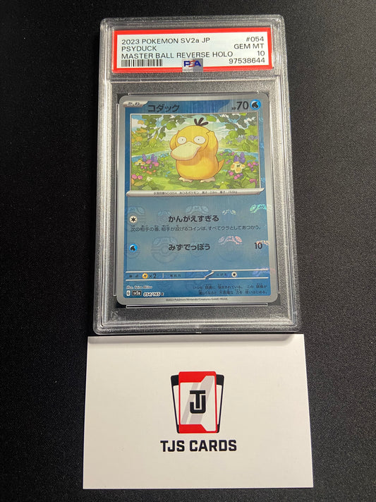 Psyduck - PSA 10 - Master Ball Reverse Holo sv2a 151 054/165 - Pokemon