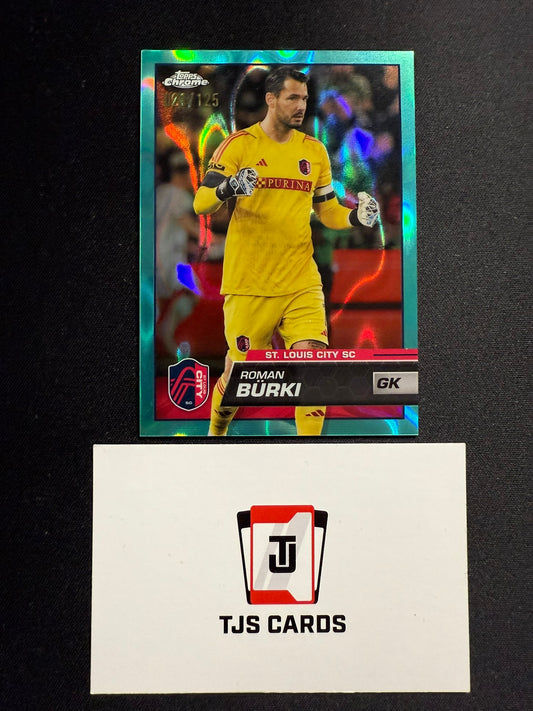 Roman Burki - Aqua Lava /125 - TOPPS MLS Chrome 2023
