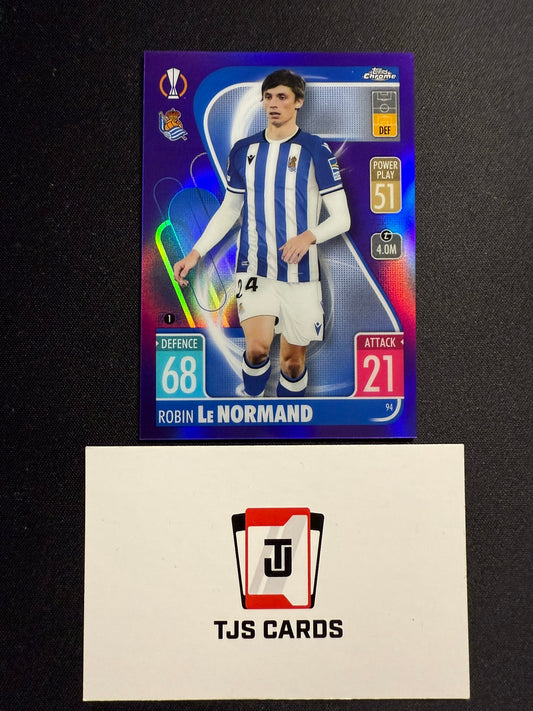 Robin Le Normand - Purple /299 - TOPPS Match Attax Chrome 2021/22