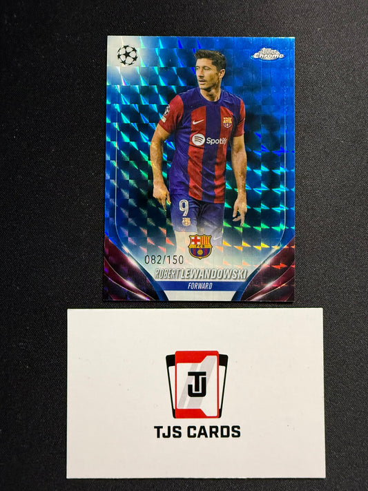 Robert Lewandowski - Blue Geometric /150 - TOPPS UCC Chrome 2023/24