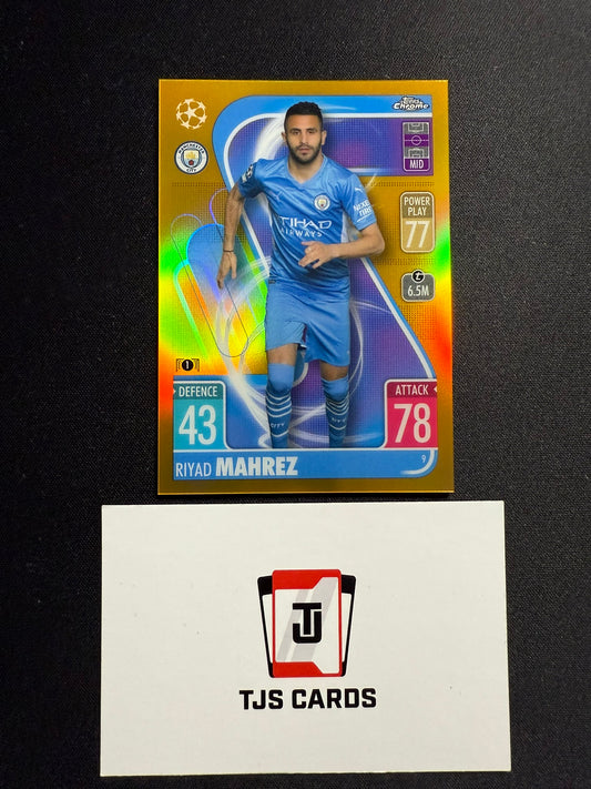 Riyad Mahrez - Gold /50 - TOPPS Match Attax Chrome 2021/22