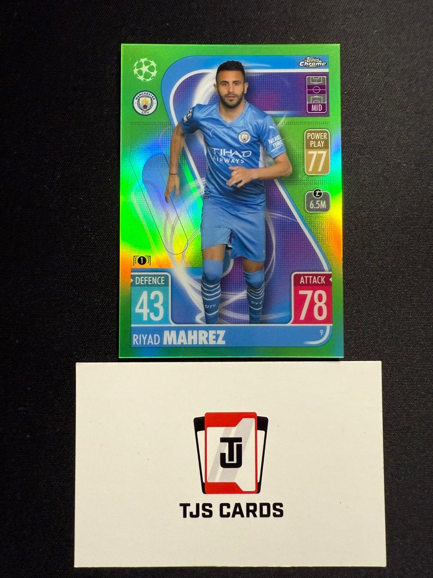 Riyad Mahrez - Green /99 - TOPPS Match Attax Chrome 2021/22