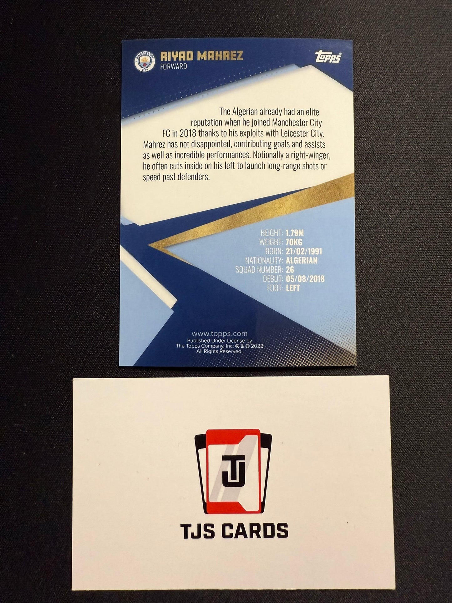 Riyad Mahrez - /99 - TOPPS Manchester City Team Set 2021/22