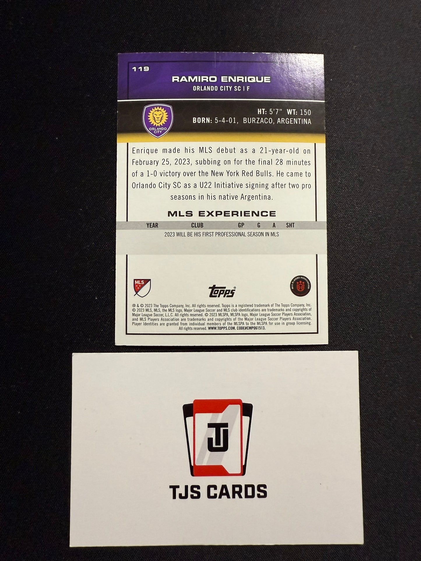 Ramiro Enrique - Rookie Gold /50 - TOPPS MLS 2023