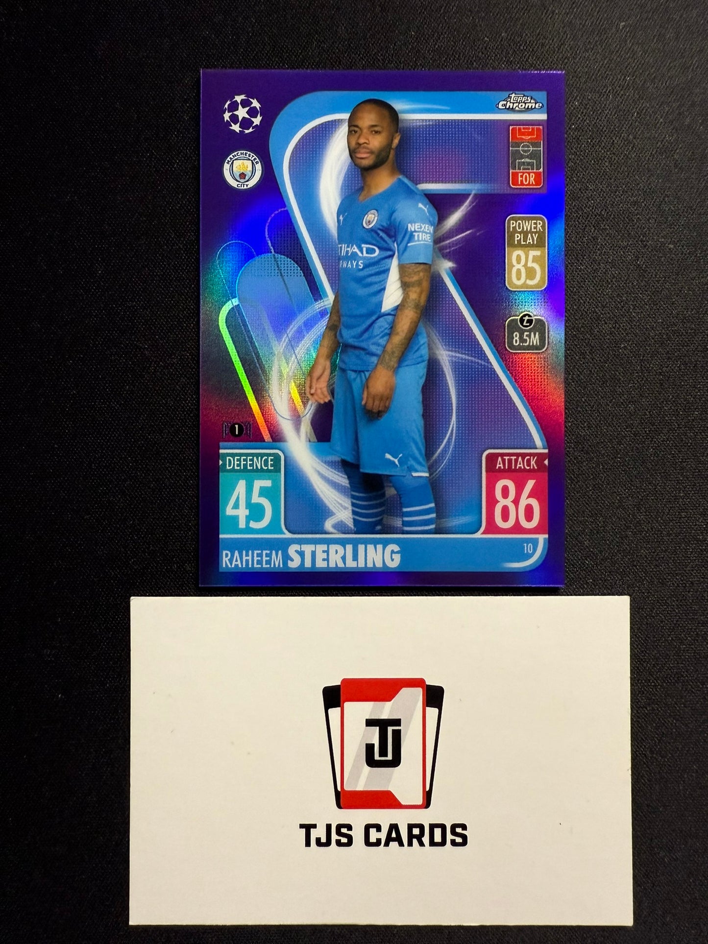 Raheem Sterling - Purple /299 - TOPPS Match Attax Chrome 2021/22