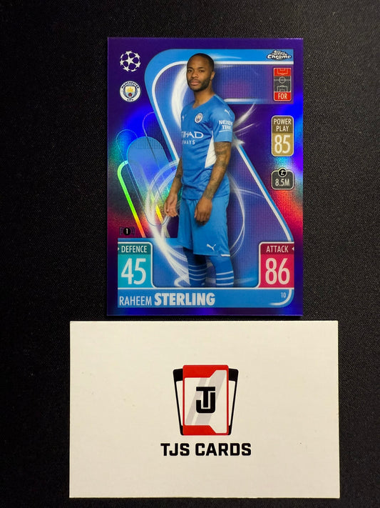 Raheem Sterling - Purple /299 - TOPPS Match Attax Chrome 2021/22