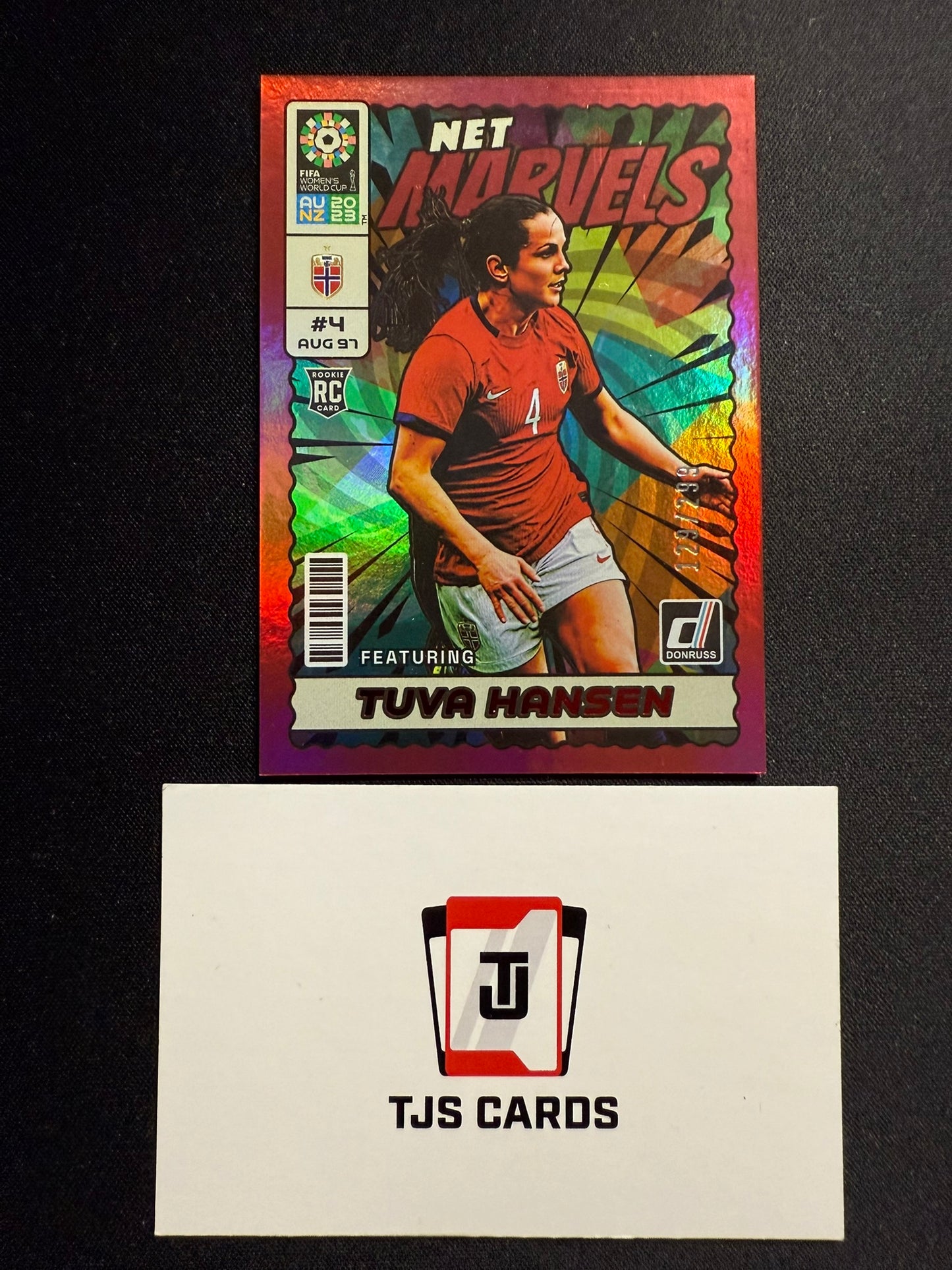 Tuva Hansen - Rookie Red Net Marvels /299 - Panini Donruss Women's World Cup 2023