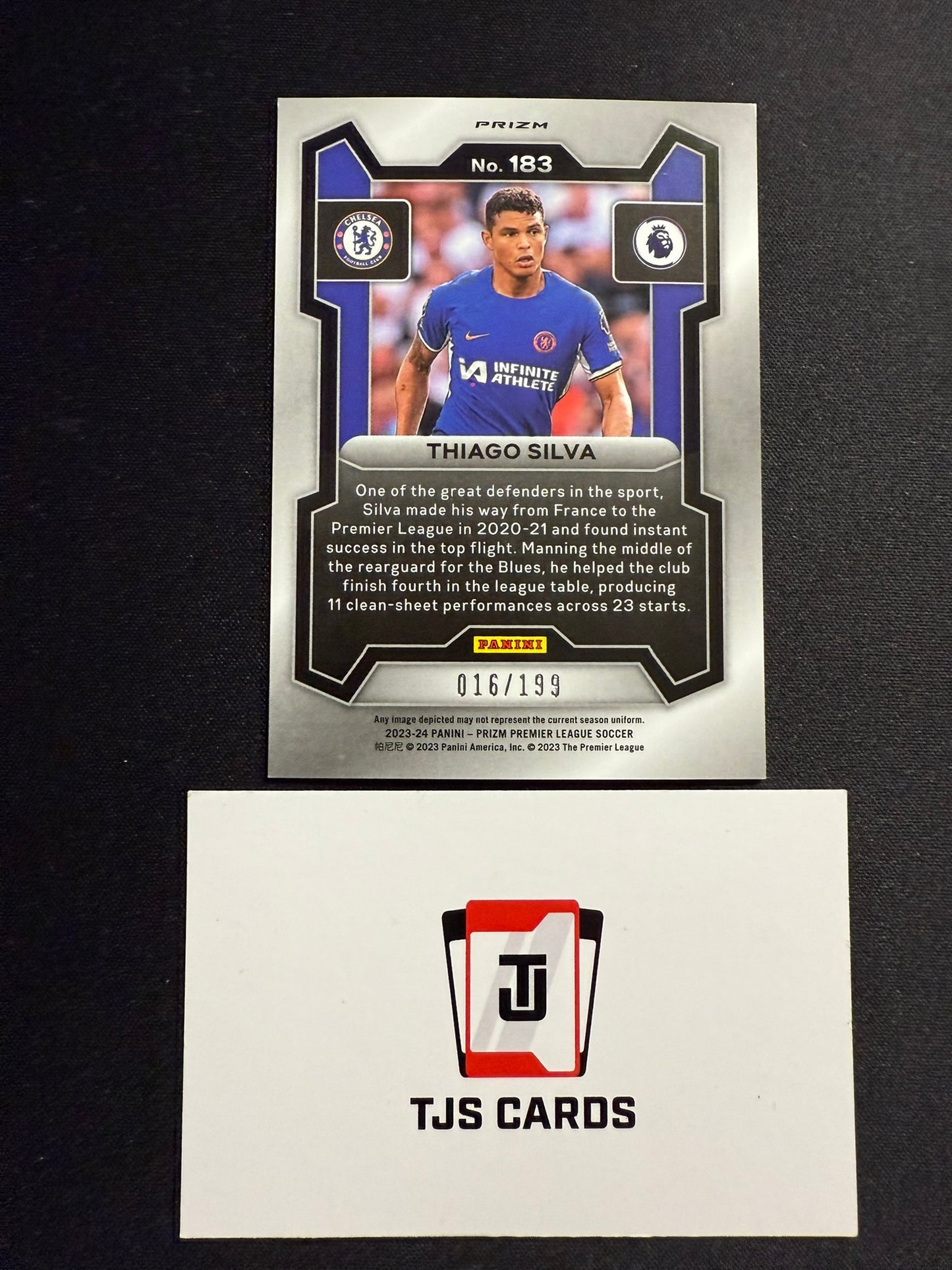Thiago Silva - Red /199 - Panini Prizm Premier League 2023/24