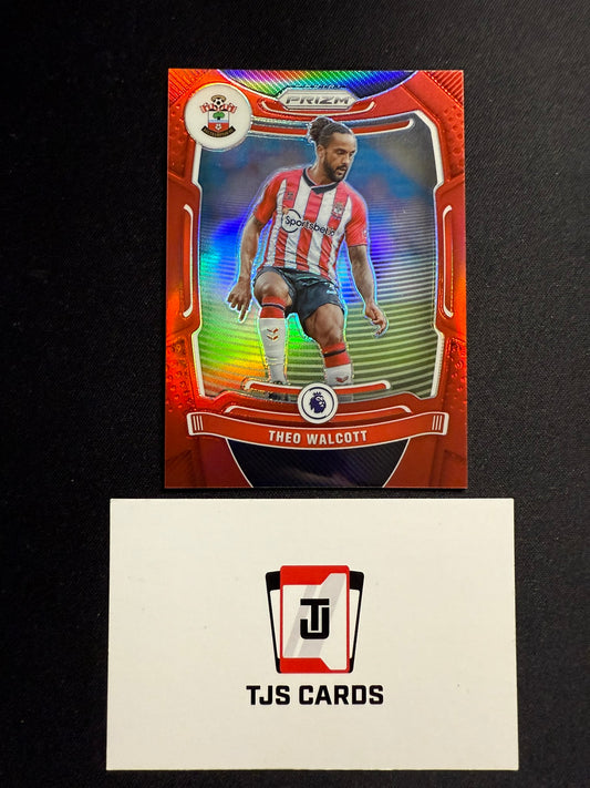 Theo Walcott - Red /199 - Panini Prizm Premier League 2021/22