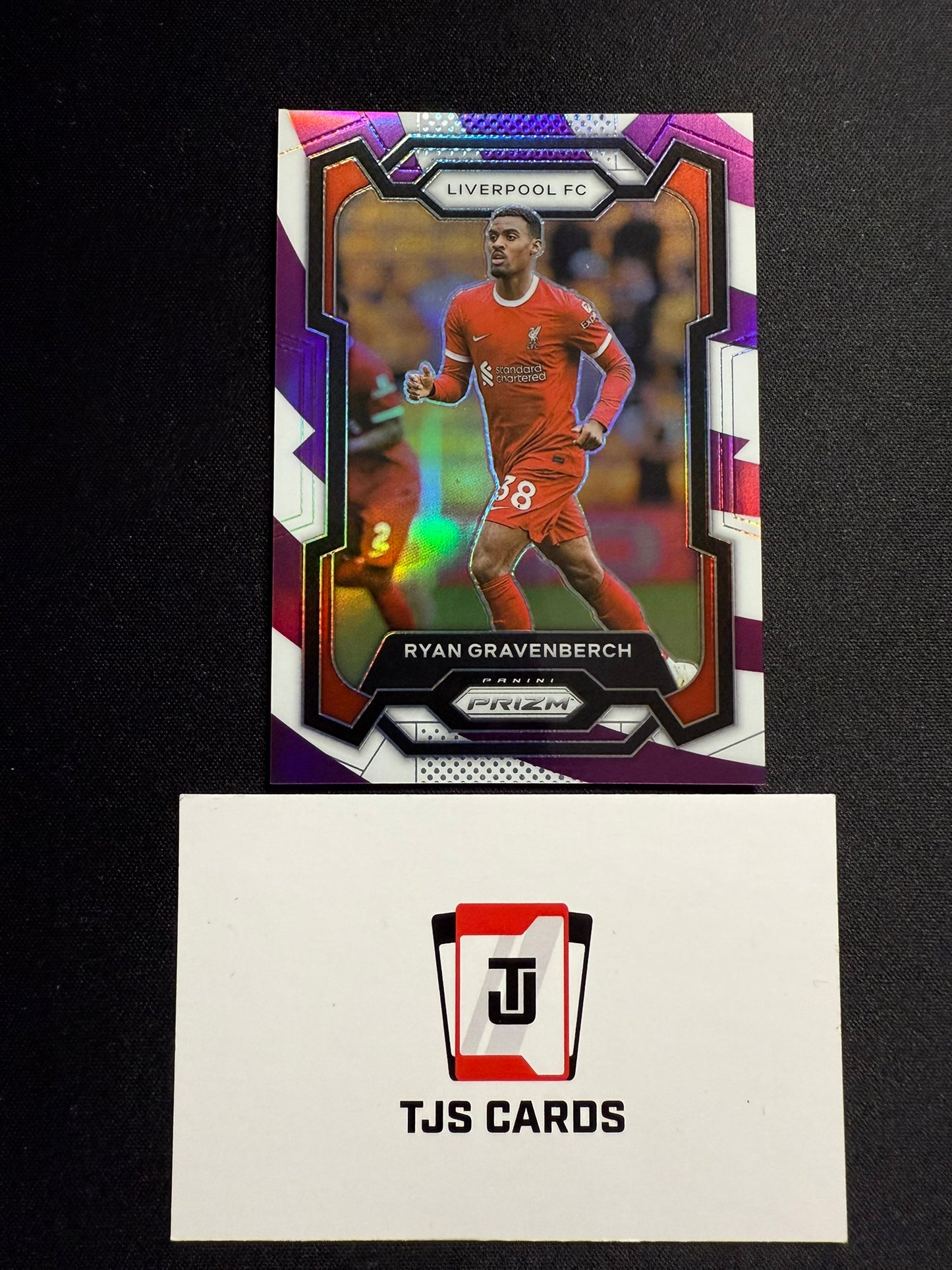 Ryan Gravenberch - Purple & White /92 - Panini Prizm Premier League 2023/24