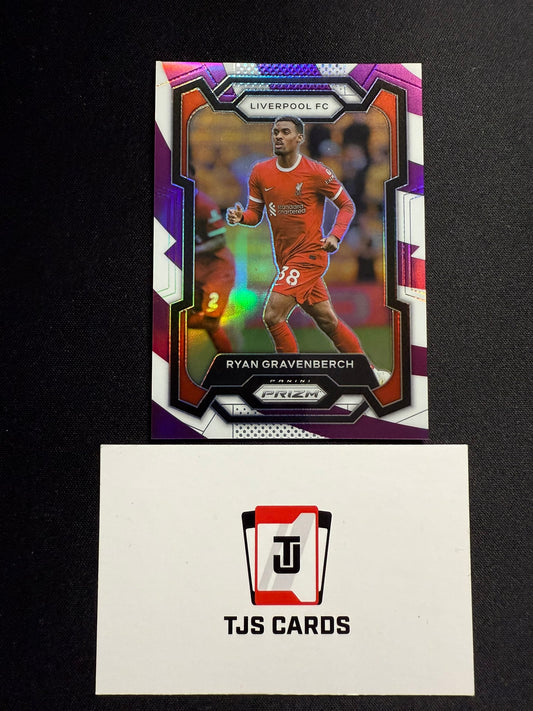 Ryan Gravenberch - Purple & White /92 - Panini Prizm Premier League 2023/24