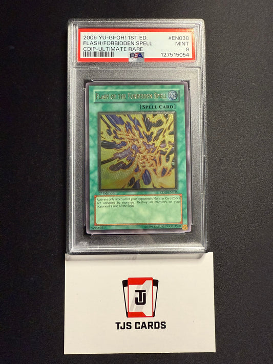 Flash Of The Forbidden Spell - PSA 9 - Ultimate Rare 1st Edition CDIP-EN038 - YuGiOh