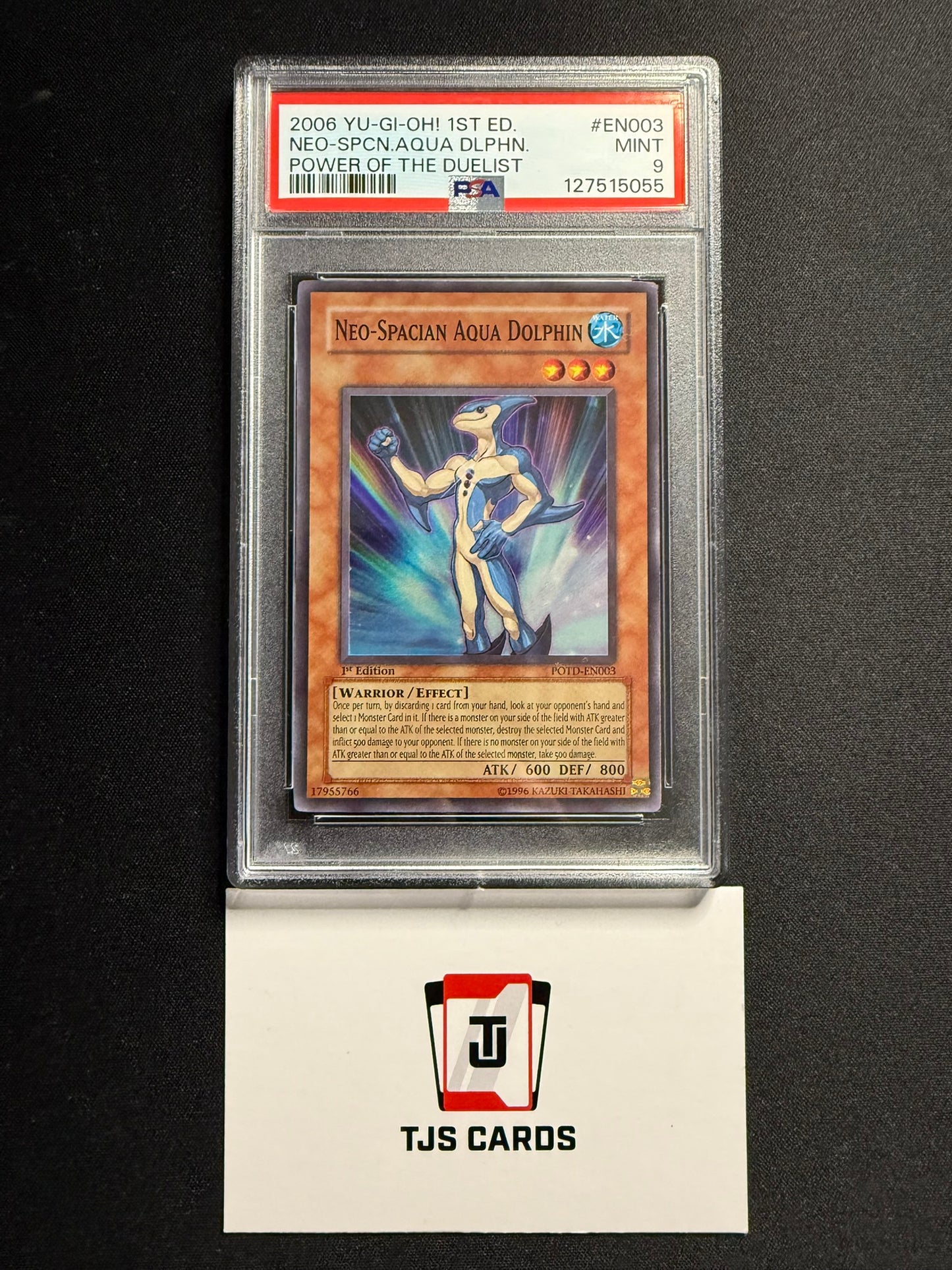 Neo-Spacian Aqua Dolphin - PSA 9 - Super Rare 1st Edition POTD-EN003 - YuGiOh