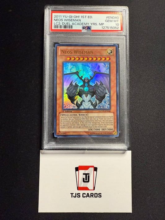 Neos Wiseman - PSA 10 - Ultra Rare 1st Edition LCGX-EN040 - YuGiOh