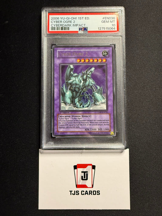 Cyber Ogre 2 - PSA 10 - Ultra Rare 1st Edition CDIP-EN036 - YuGiOh