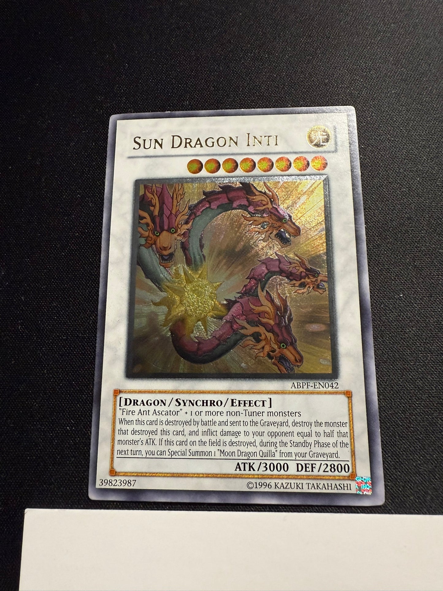 Sun Dragon Inti - Ultimate Rare ABPF-EN042 - LP - YuGiOh