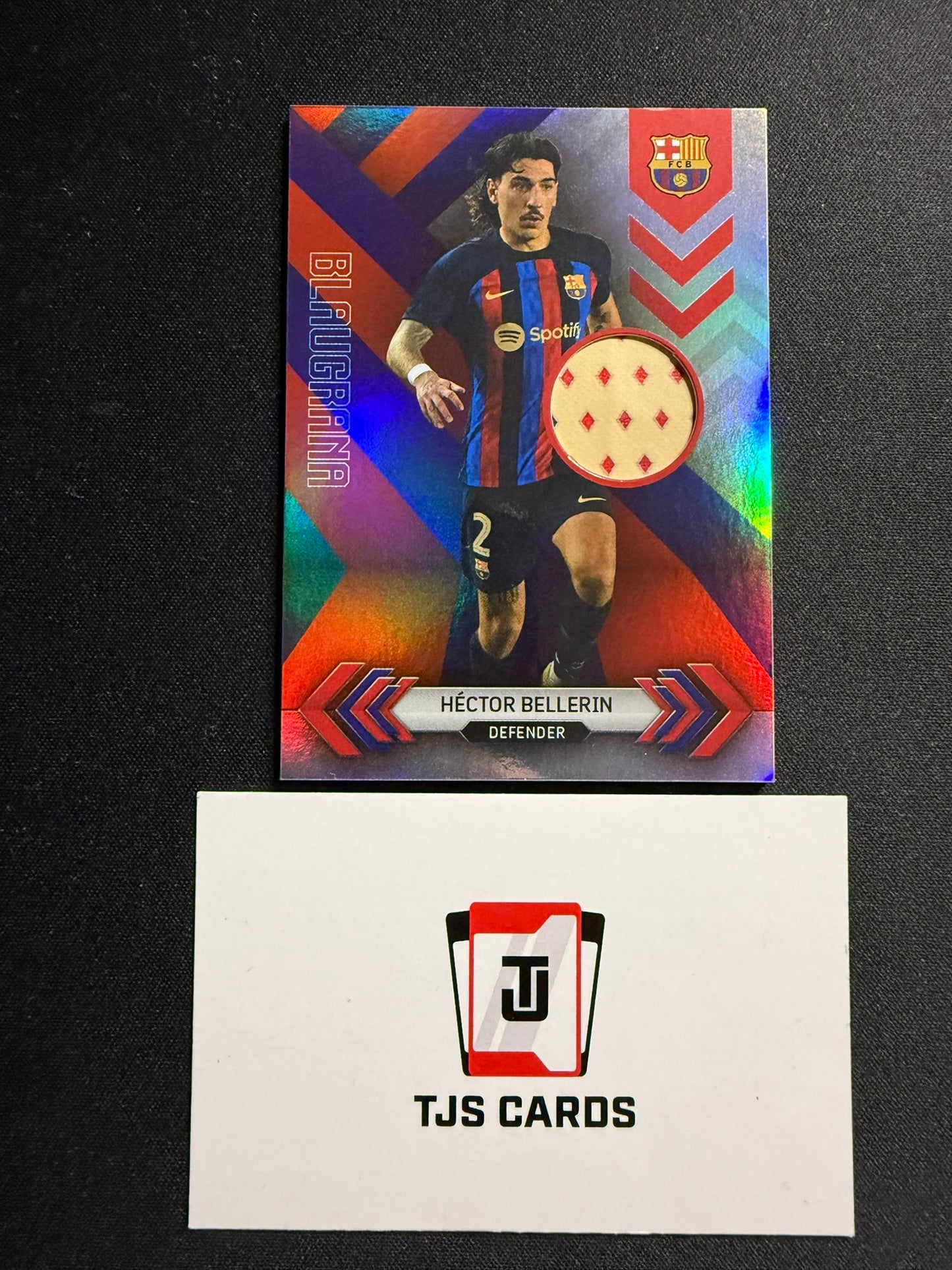 Hector Bellerin - Match-Worn Patch #1 - TOPPS Barcelona Team Set 2023/24