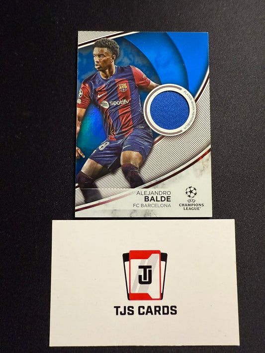 Alejandro Balde - Blue Player-Worn Patch /99 - TOPPS UCC 2023/24