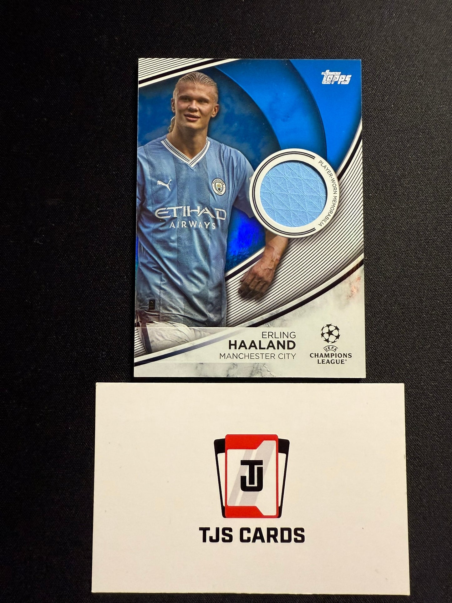 Erling Haaland - Blue Player-Worn Patch /99 - TOPPS UCC 2023/24