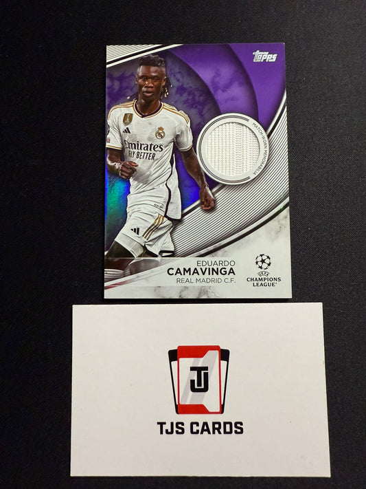 Eduardo Camavinga - Purple Match-Worn Patch /299 - TOPPS UCC 2023/24