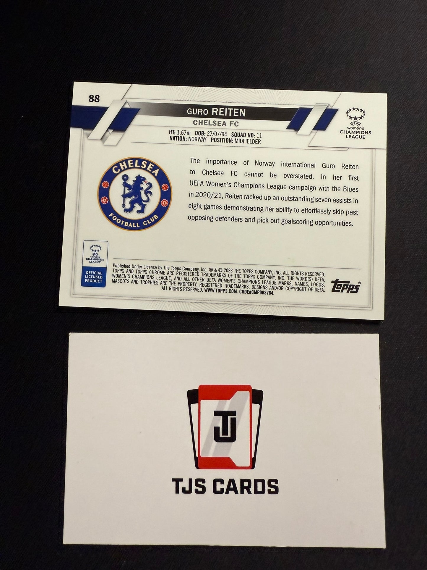 Guro Reiten - Rookie Green /99 - TOPPS UWCL Sapphire 2022/23