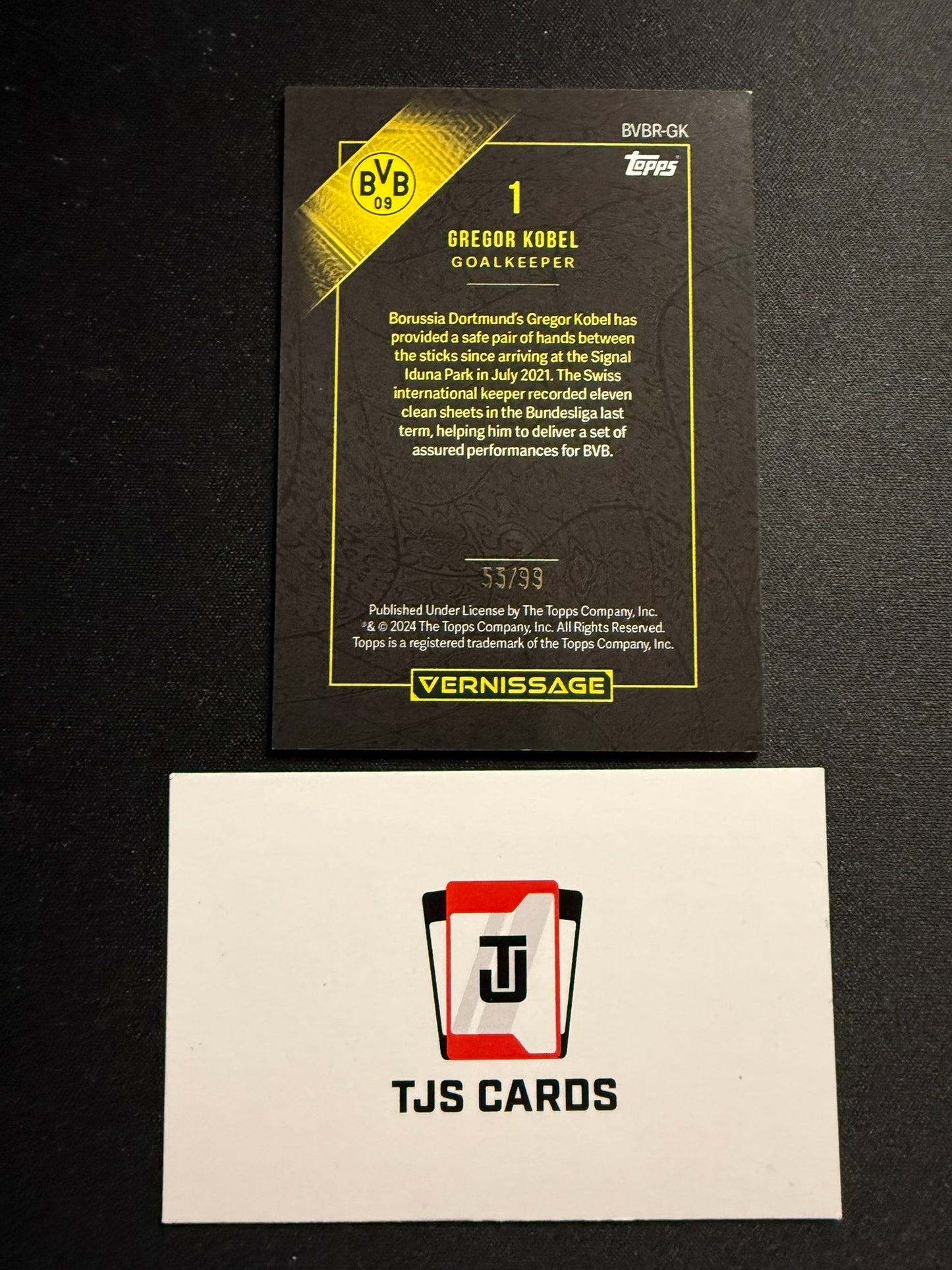 Gregor Kobel - Green /99 - TOPPS BvB Vernissage 2023/24