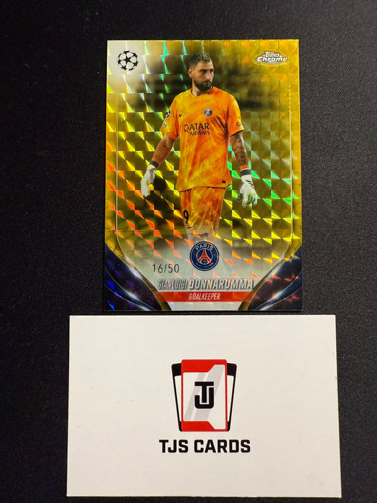 Gianluigi Donnarumma - Gold Geometric /50 - TOPPS Chrome UCC 2023/24