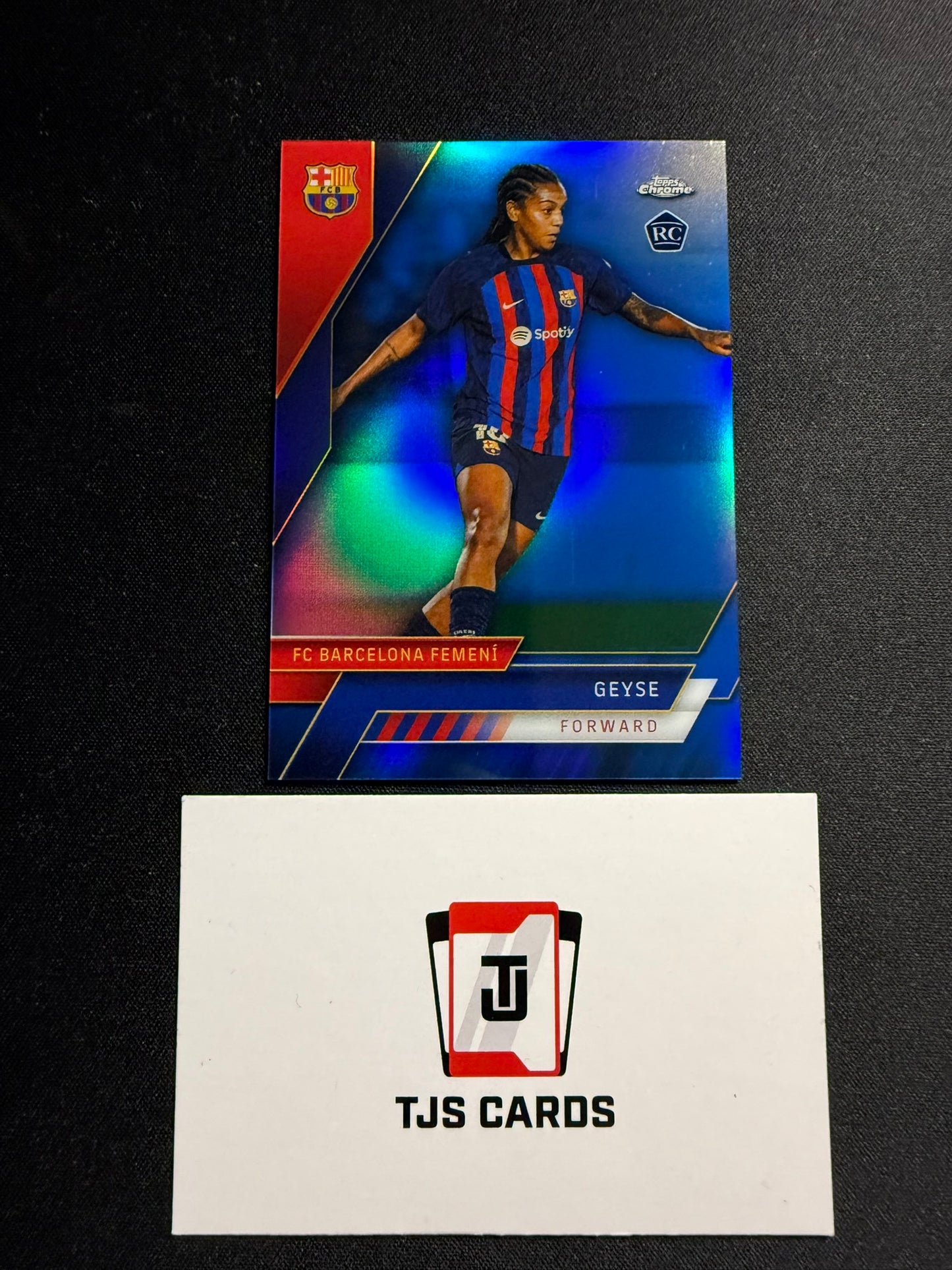 Geyse - Rookie Blue /75 - TOPPS Chrome Barcelona 2022/23