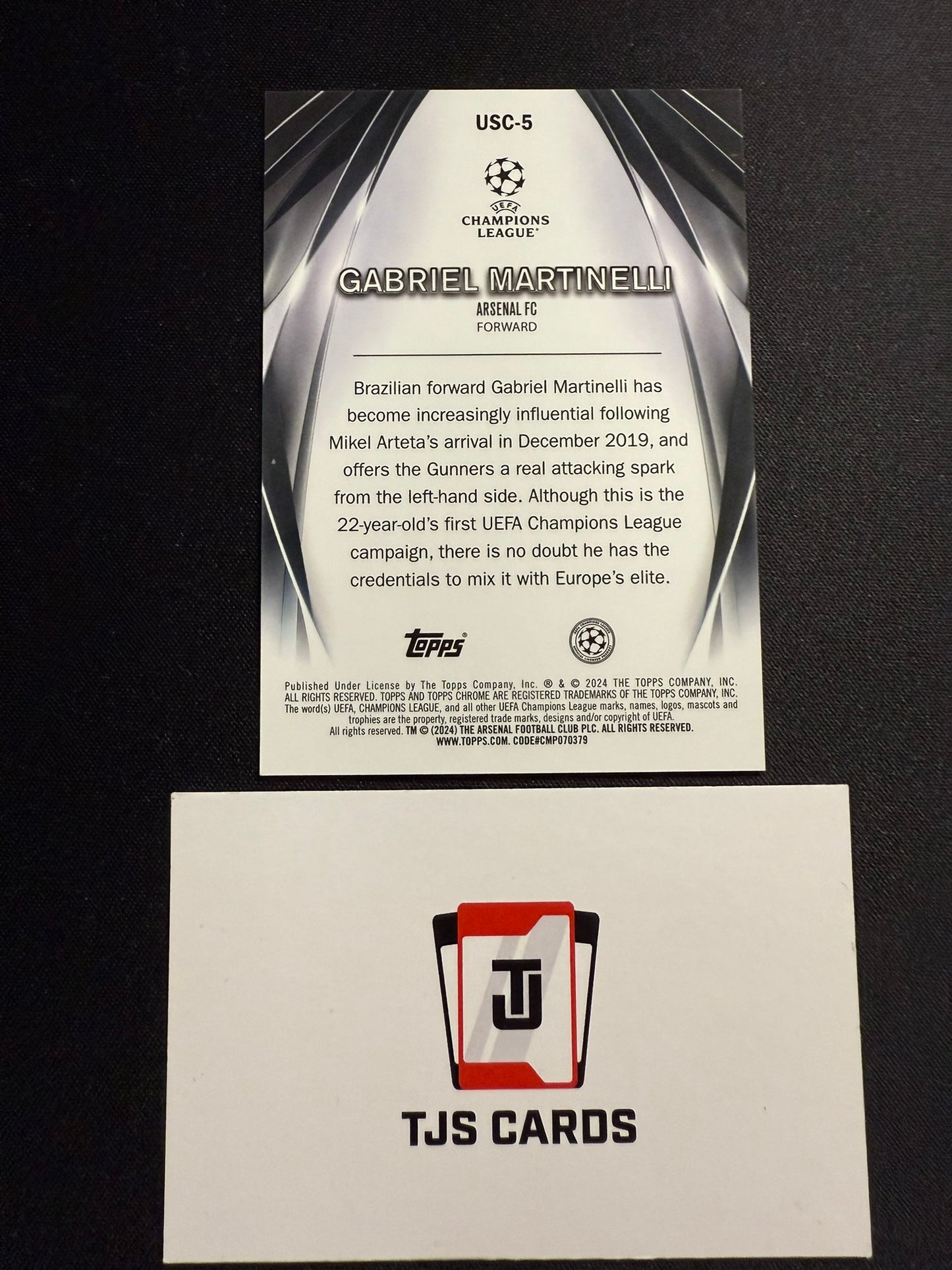 Gabriel Martinelli - Green Ultimate Stage /99 - TOPPS UCC 2023/24