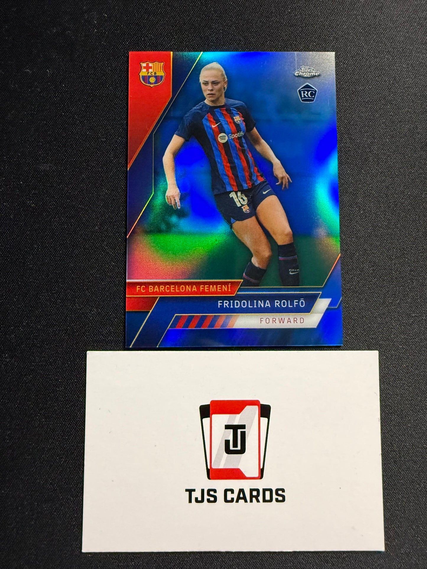 Fridolina Rolfo - Blue Rookie /75 - TOPPS Barcelona Chrome 2022/23