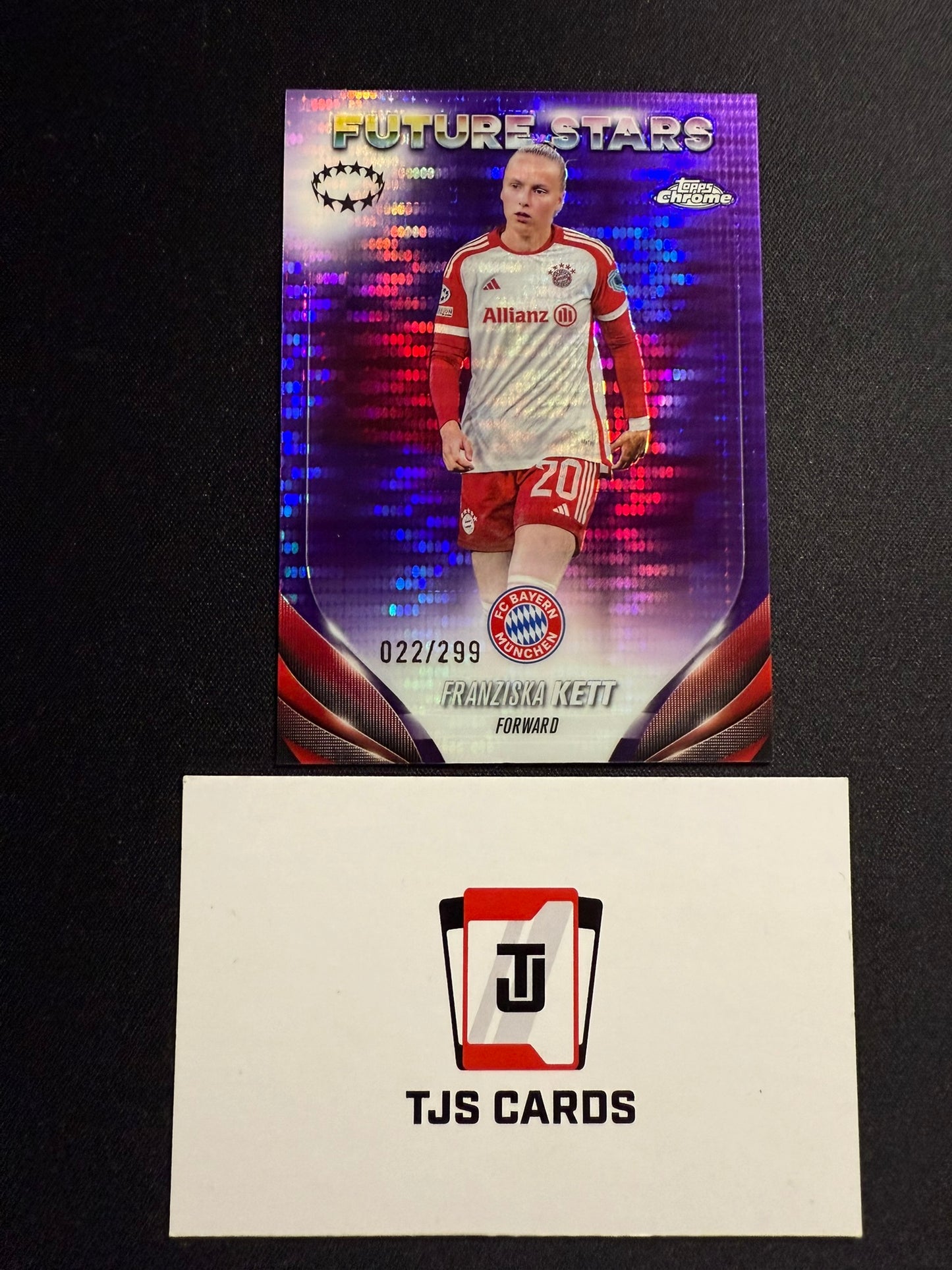 Franziska Kett - Purple Pulsar /299 - TOPPS Chrome UWCL 2023/24