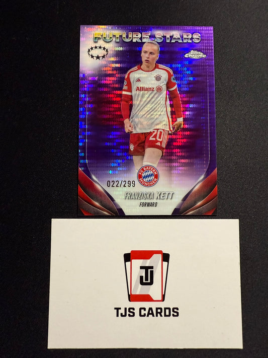 Franziska Kett - Purple Pulsar /299 - TOPPS Chrome UWCL 2023/24