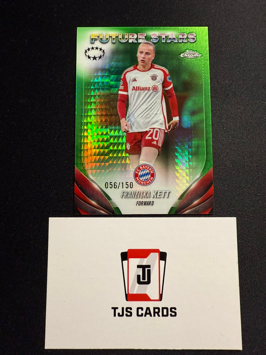 Franziska Kett - Green Prism /150 - TOPPS Chrome UWCL 2023/24