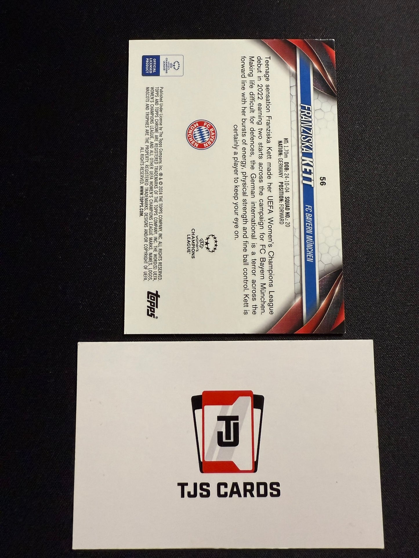 Franziska Kett - Green Prism /150 - TOPPS Chrome UWCL 2023/24