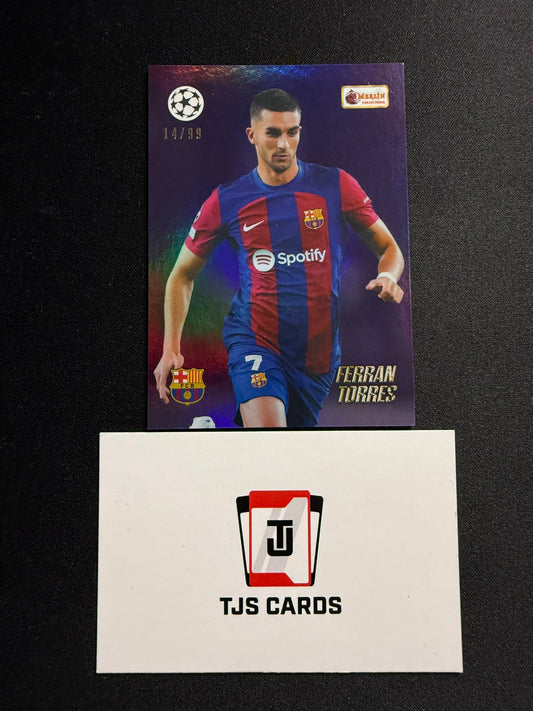 Ferran Torres - Purple /99 - TOPPS Merlin Heritage 2023/24