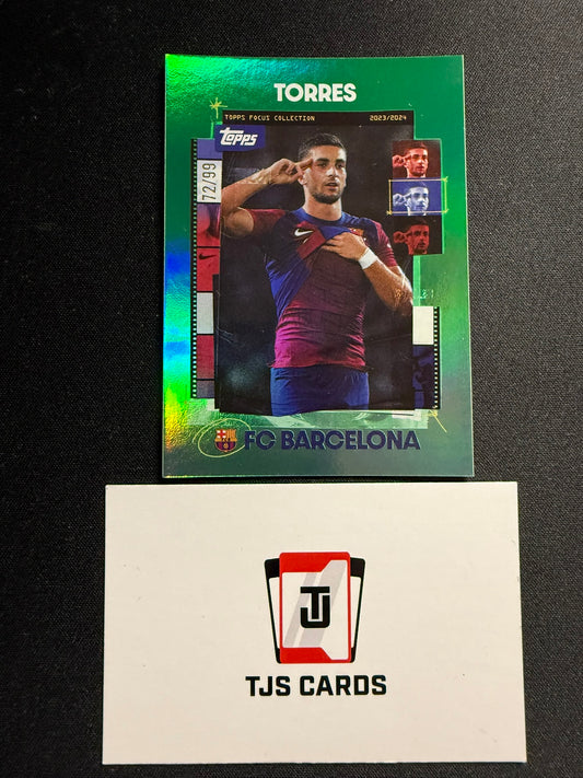 Ferran Torres - Green /99 - TOPPS Focus Barcelona 2023/24