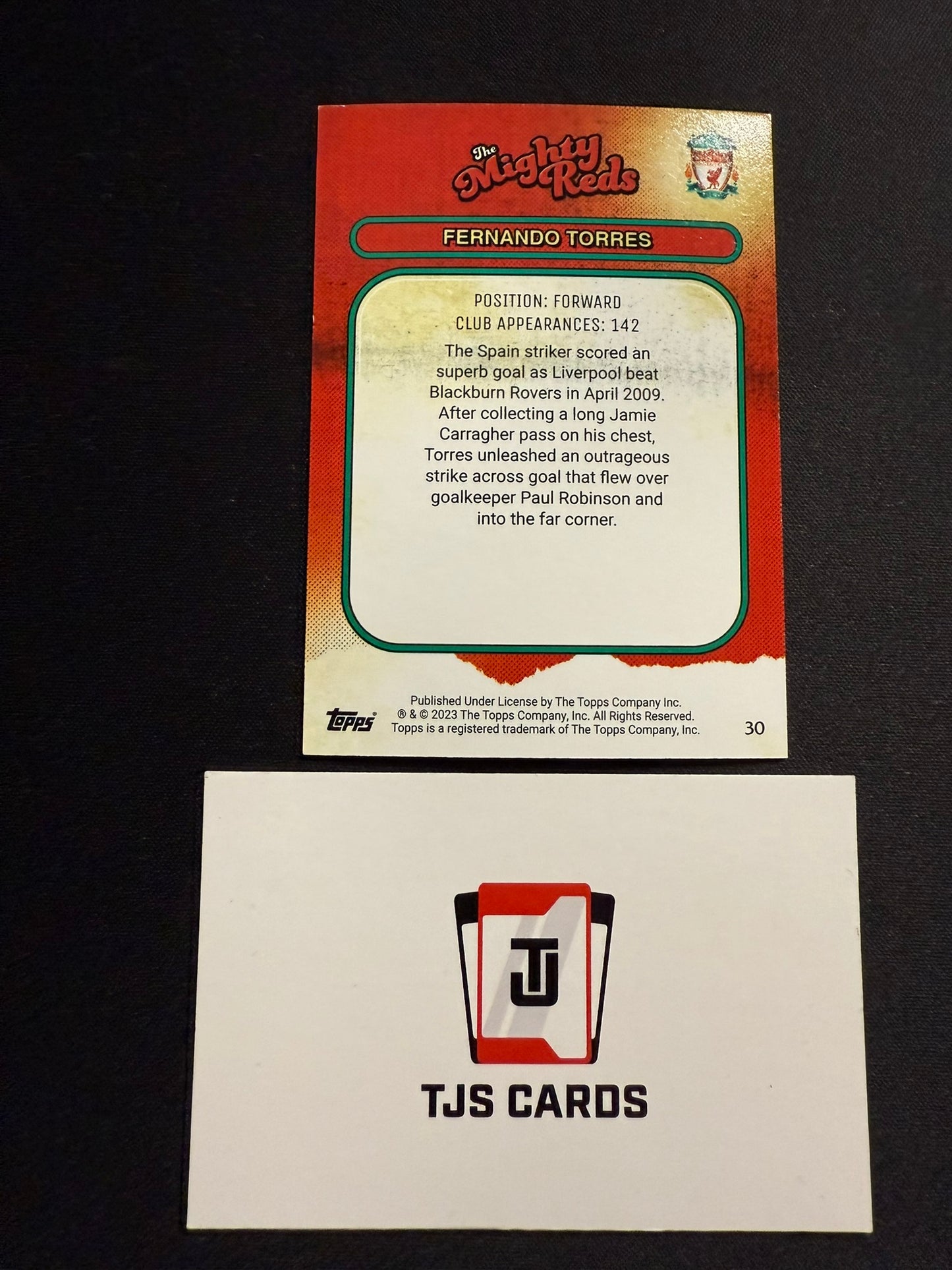 Fernando Torres - Aqua The Mighty Red /250 - TOPPS Liverpool Team Set 2023/24