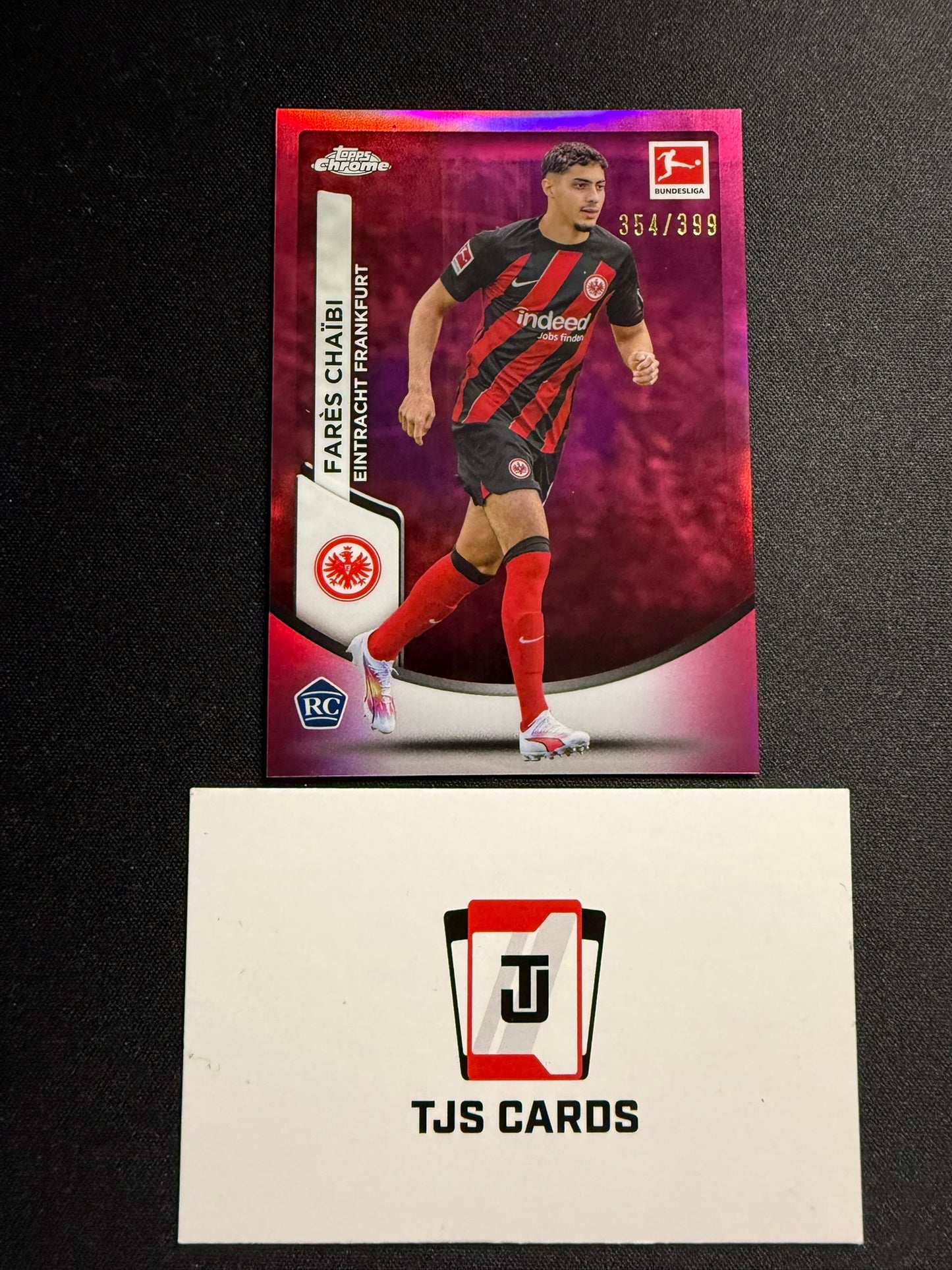 Fares Chaibi - Rookie Pink /399 - TOPPS Bundesliga Chrome 2023/24