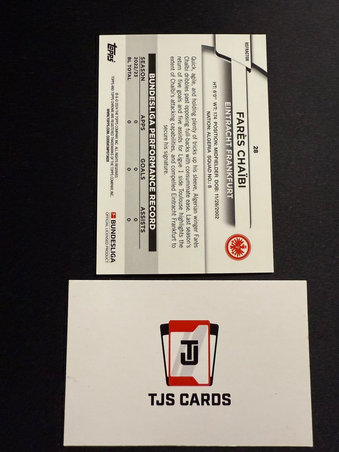 Fares Chaibi - Rookie Pink /399 - TOPPS Bundesliga Chrome 2023/24