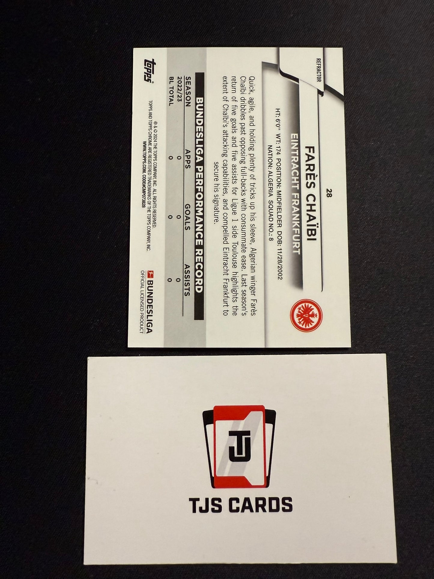 Fares Chaibi - Rookie Green Wave /99 - TOPPS Bundesliga Chrome 2023/24