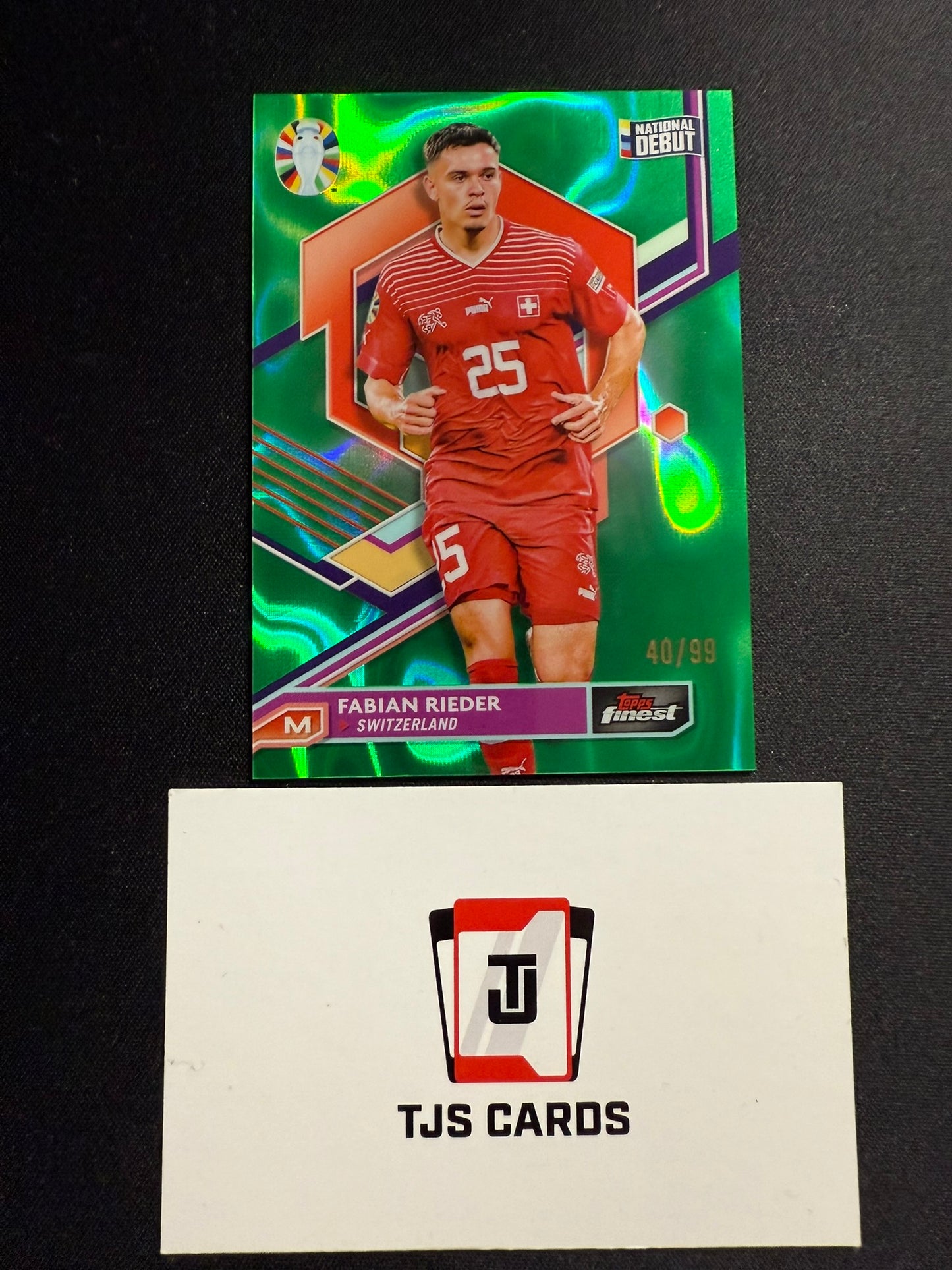 Fabian Rieder - National Debut Green Lava /99 - TOPPS Finest Road To EURO 2024