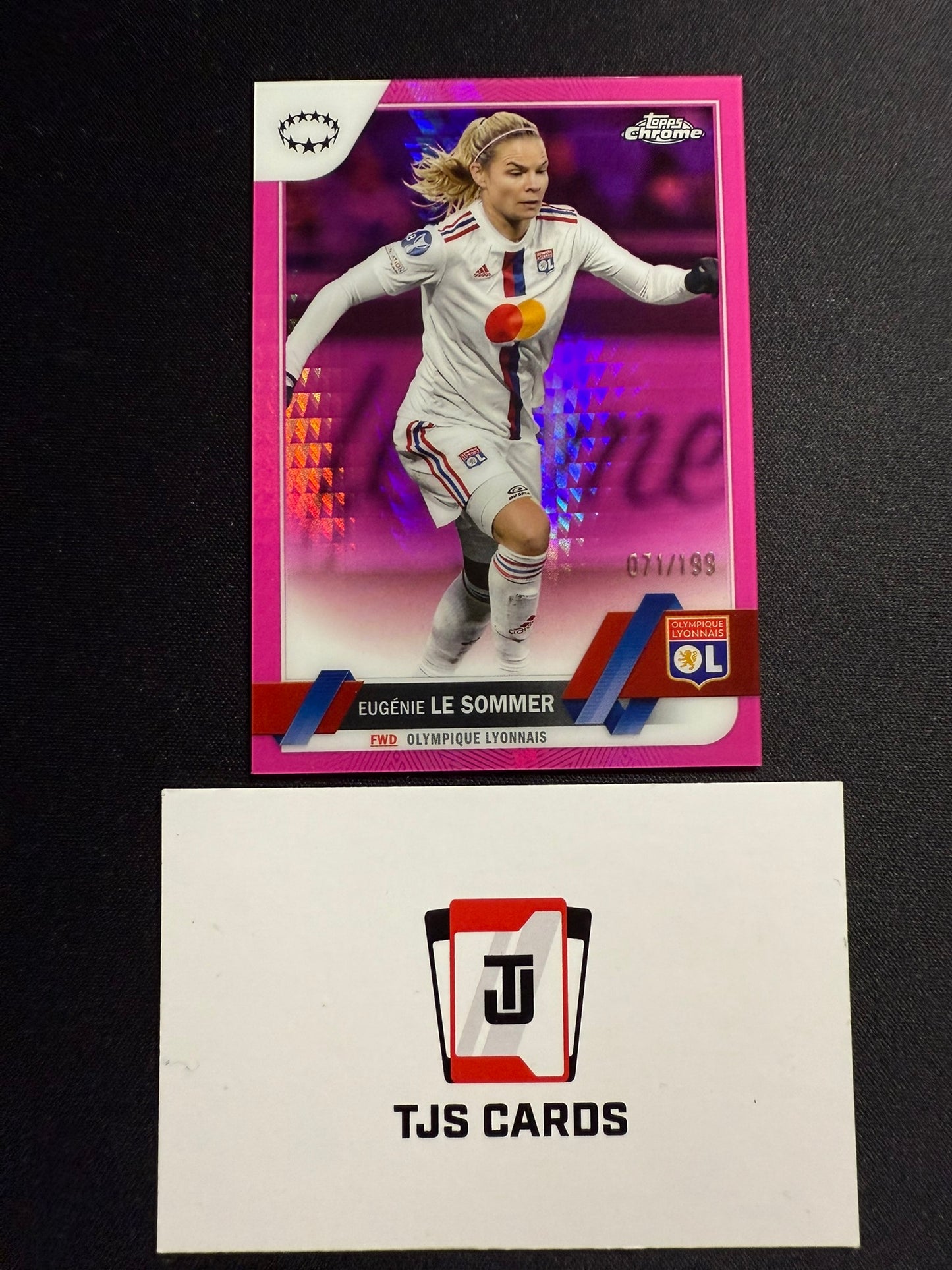 Eugenie Le Sommer - Pink Prism /199 - TOPPS Chrome UWCL 2022/23
