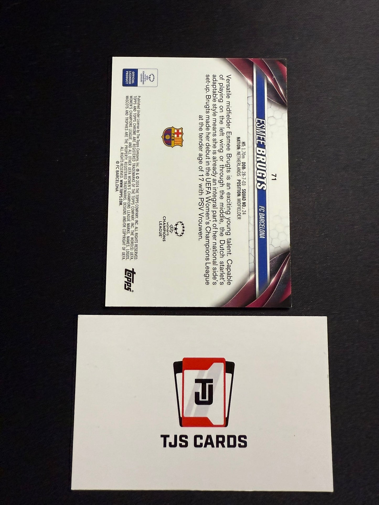 Esmee Brugts - Rookie Orange /25 - TOPPS Sapphire UWCL 2023/24