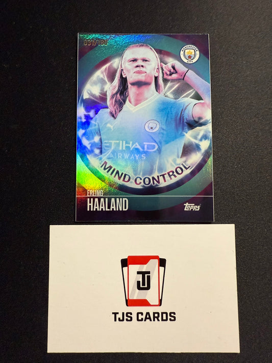 Erling Haaland - Aqua Mind Control /180 - TOPPS Manchester City Team Set 2023/24