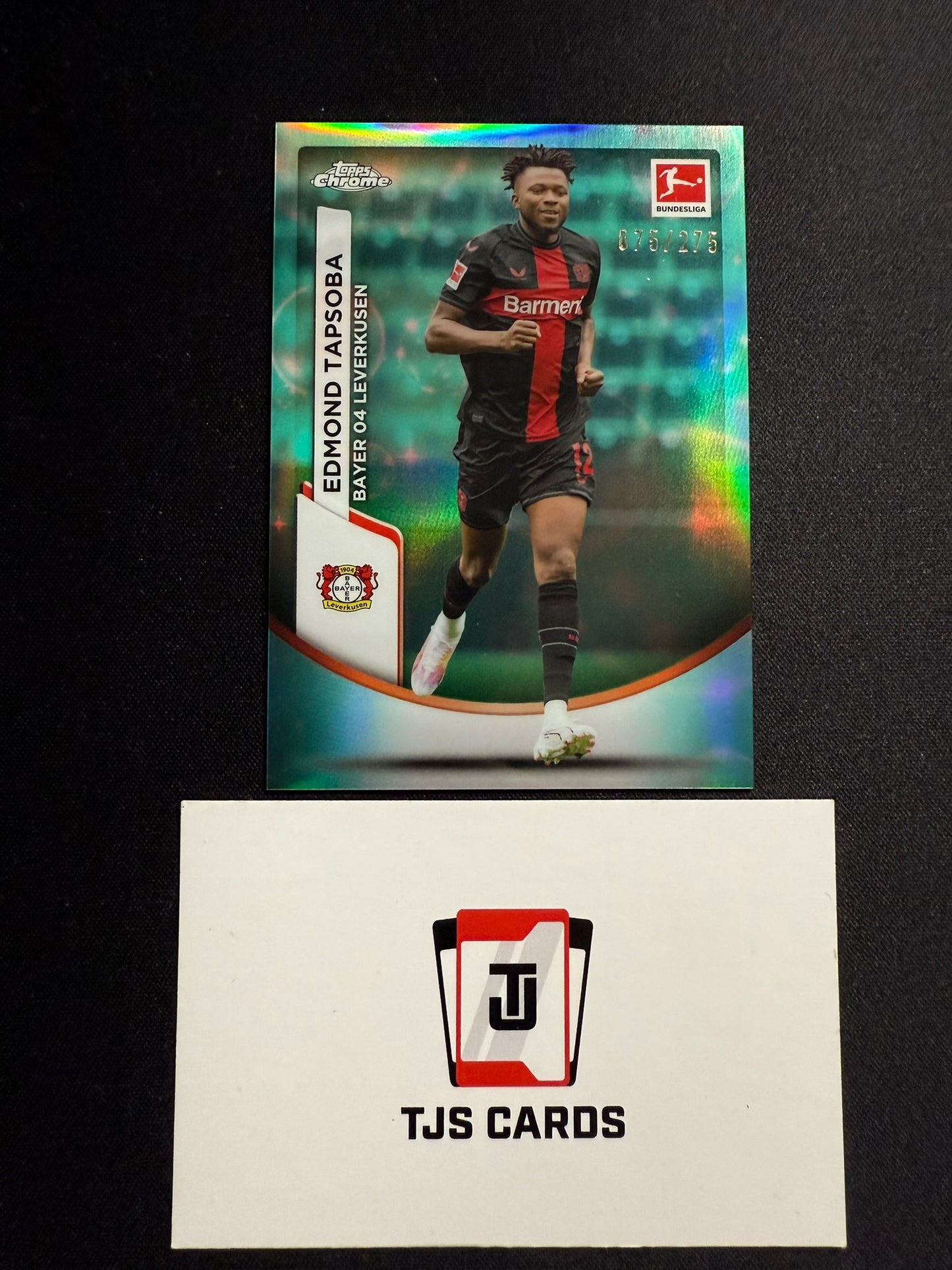 Edmond Tapsoba - Aqua Bubbles /275 - TOPPS Bundesliga Chrome 2023/24