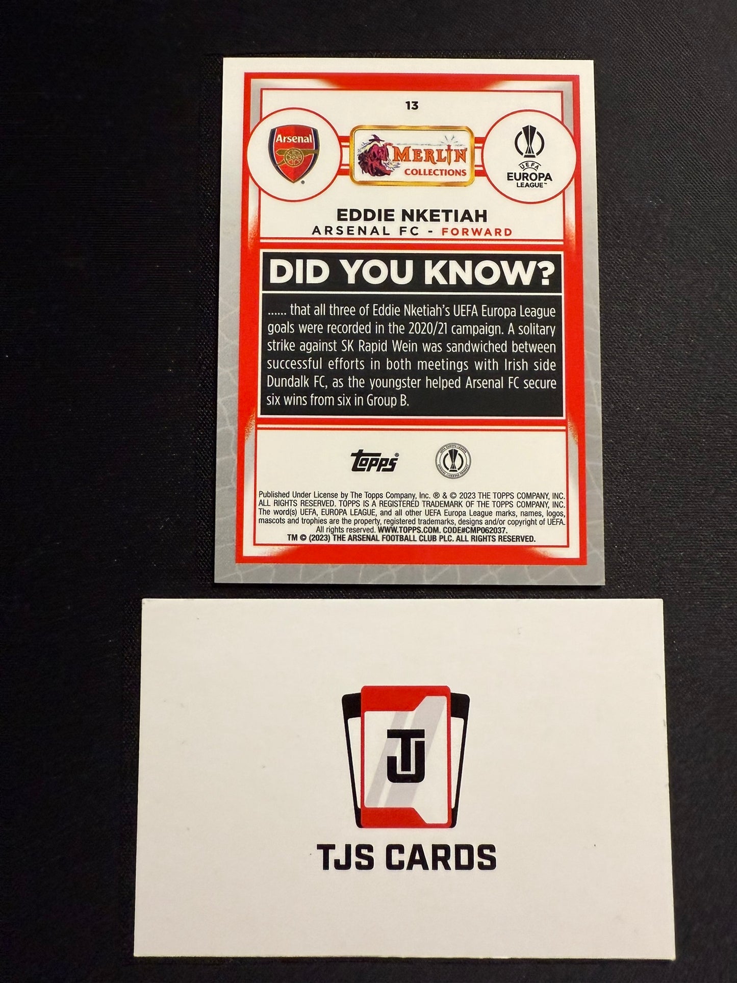 Eddie Nketiah - Speckle /150 - TOPPS Merlin Chrome 2022/23