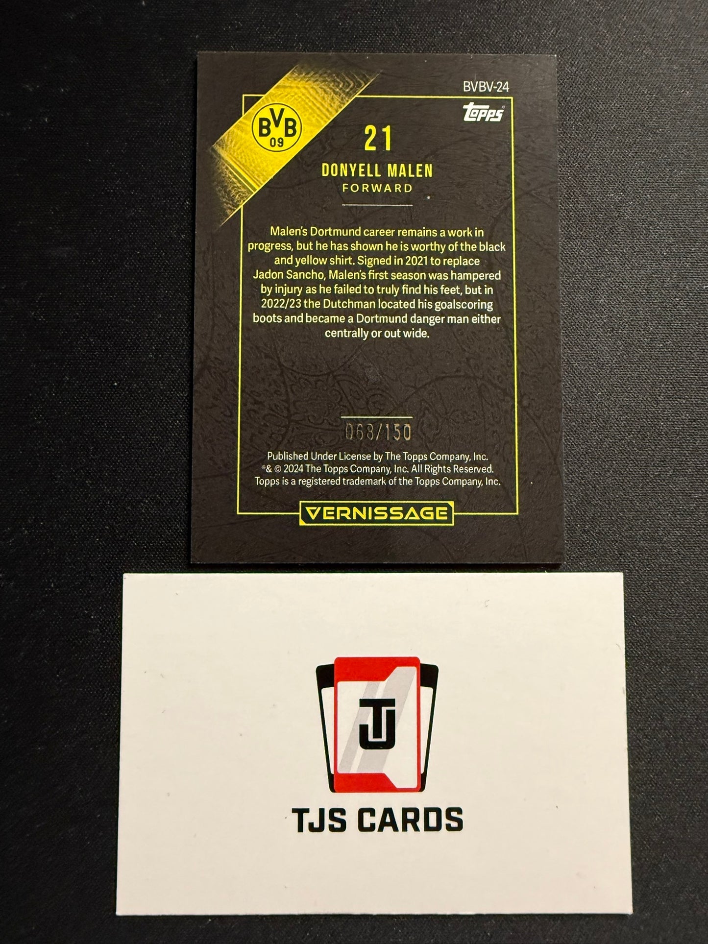 Donyell Malen - Purple /150 - TOPPS BvB Vernissage 2023/24